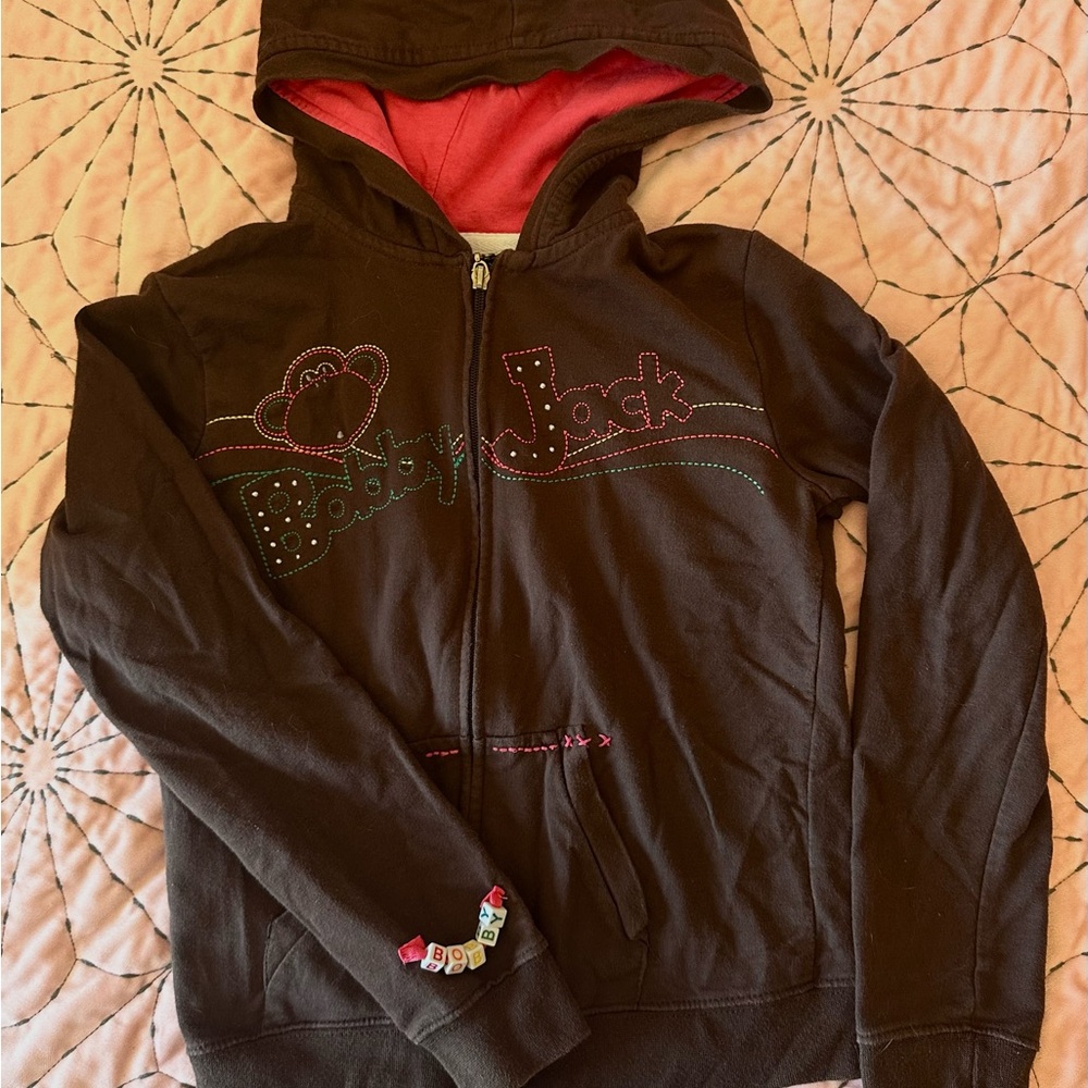 Bobby Jack Brown Girls Hoodie Y2K